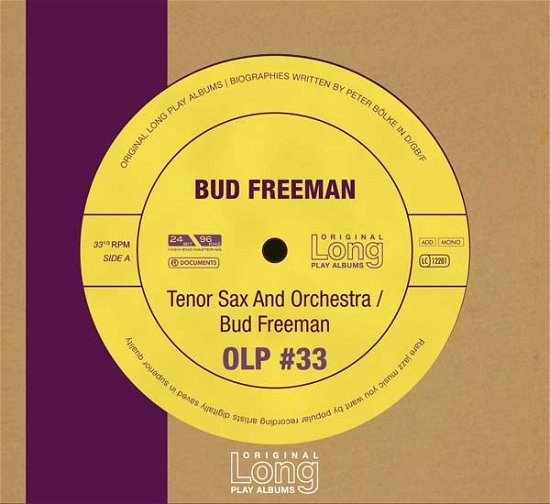 Cover for Freeman Bud · Tenor Sax &amp; Orchestra 33 (CD) (2020)