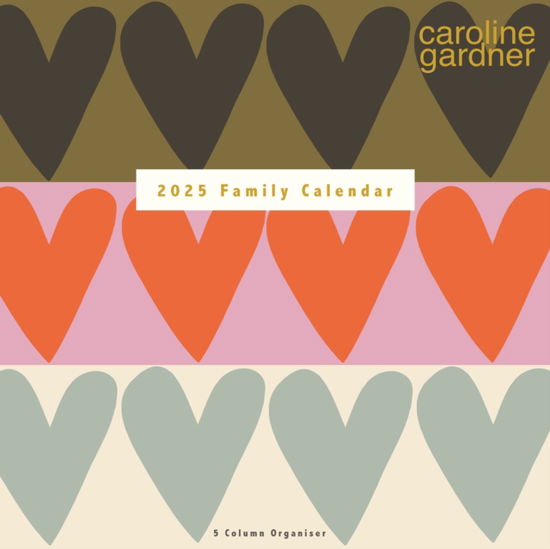 Cover for Portico Designs Ltd · Caroline Gardner Hearts Planner Wall Calendar 2025 (Paperback Book) (2024)