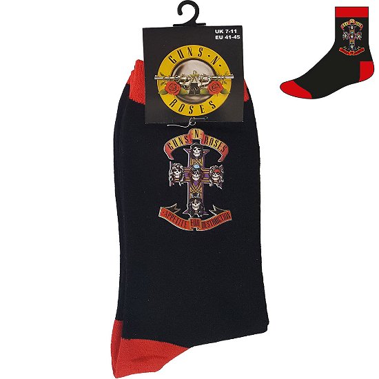 Guns N' Roses Unisex Ankle Socks: Appetite Cross (UK Size 7 - 11) - Guns N Roses - Merchandise - GUNS N ROSES - 5056170673976 - 