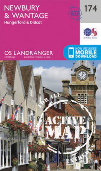 Cover for Ordnance Survey · Newbury &amp; Wantage, Hungerford &amp; Didcot - OS Landranger Active Map (Landkarten) [February 2016 edition] (2016)