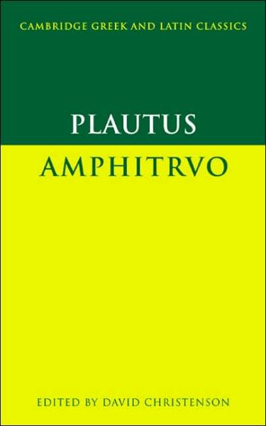 Cover for Plautus · Plautus: Amphitruo - Cambridge Greek and Latin Classics (Paperback Book) (2000)