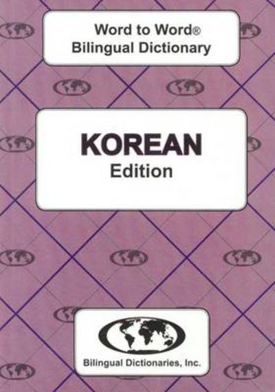 Cover for C. Sesma · English-Korean &amp; Korean-English Word-to-Word Dictionary (Taschenbuch) [2 Revised edition] (2011)