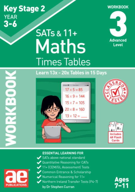 Cover for Dr Stephen C Curran · KS2 Times Tables Workbook 3: 15 Day Learning Programme for 13x - 20x Tables (Book) (2022)