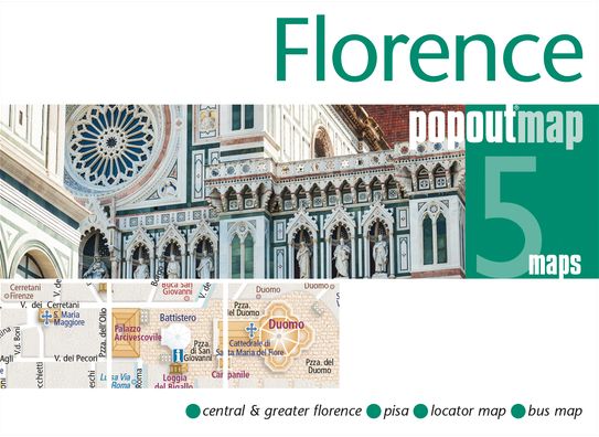 Cover for Popout Map · Florence PopOut Map: Handy pocket size pop up city map of Florence - PopOut Maps (Landkarten) (2022)