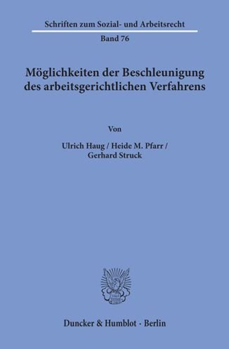 Cover for Haug · Möglichkeiten der Beschleunigung d (Book) (1985)