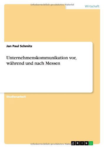 Cover for Schmitz · Unternehmenskommunikation vor, (Book) [German edition] (2013)