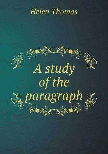 Cover for Helen Thomas · A Study of the Paragraph (Paperback Bog) (2013)