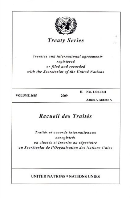 Cover for United Nations · Treaty Series 2615 (Paperback Book) (2013)
