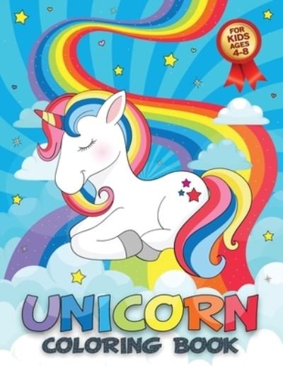 Cover for 4design Pro · Unicorn Coloring Book For Kids Ages 4-8 (Pocketbok) (2020)
