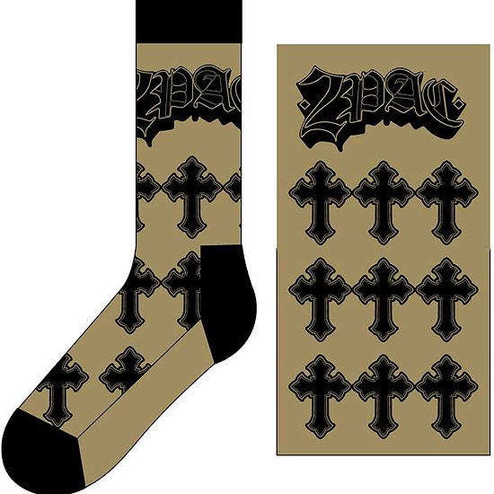 Tupac Unisex Ankle Socks: Crosses (UK Size 7 - 11) - Tupac - Produtos -  - 5056561023977 - 