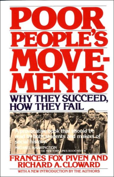 Cover for Frances Fox Piven · Poor People's Movements: Why They Succeed, How They Fail (Paperback Book) (1978)