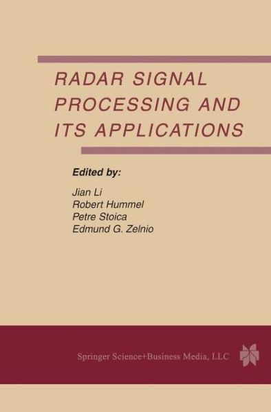 Cover for Jian Li · Radar Signal Processing and Its Applications (Hardcover Book) [New edition] (2003)