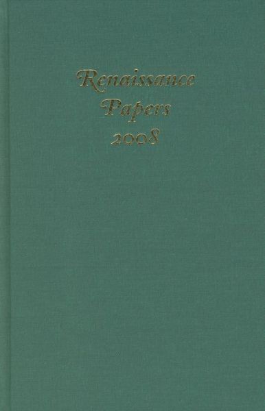 Cover for Christopher Cobb · Renaissance Papers 2008 - Renaissance Papers (Hardcover Book) (2009)