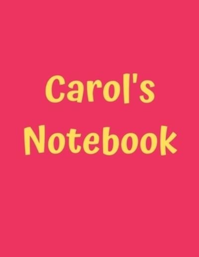 Cover for 99 Notes · Carol's Notebook (Pocketbok) (2019)