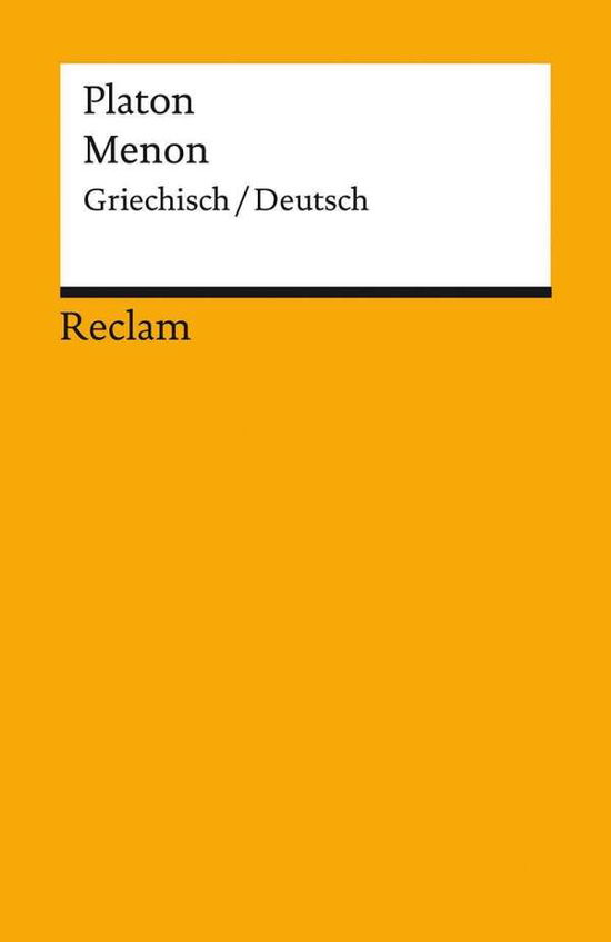 Menon - Platon - Bøger - Reclam Philipp Jun. - 9783150141977 - 5. oktober 2021