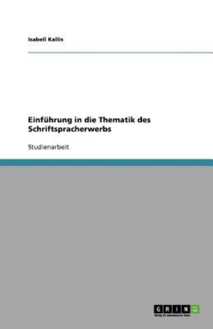 Cover for Kallis · Einführung in die Thematik des S (Book) [German edition] (2013)