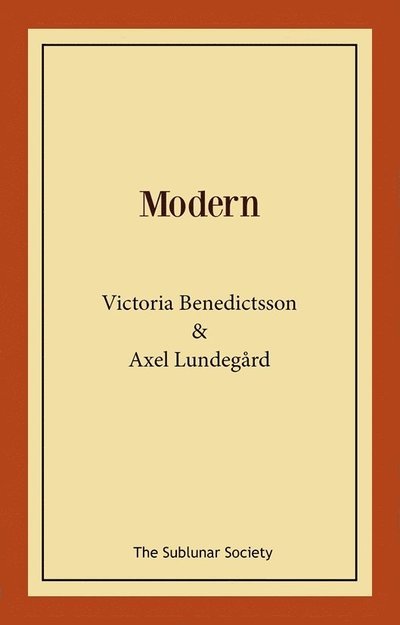 Cover for Victoria Benedictsson · Modern (Book) (2022)