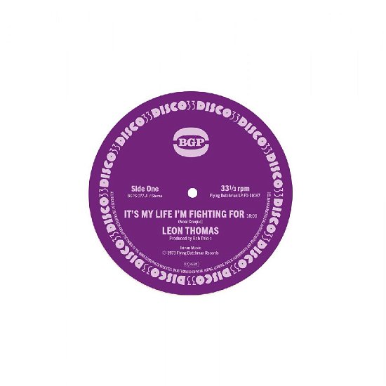 Cover for Leon Thomas · It’s My Life I’m Fighting for (7&quot;) (2024)