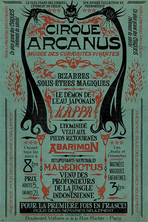Cover for Fantastic Beasts · The Crimes Of Grindelwald - Le Cirque Arcanus (Poster) (MERCH)