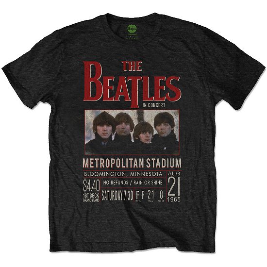 Cover for The Beatles · The Beatles Unisex T-Shirt: Minnesota 1965 (T-shirt) [size S] [Black - Unisex edition]