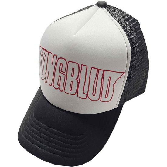 Yungblud Unisex Mesh Back Cap: Red Logo Outline (Black) - Yungblud - Produtos - - 5056561068978 - 12 de fevereiro de 2023