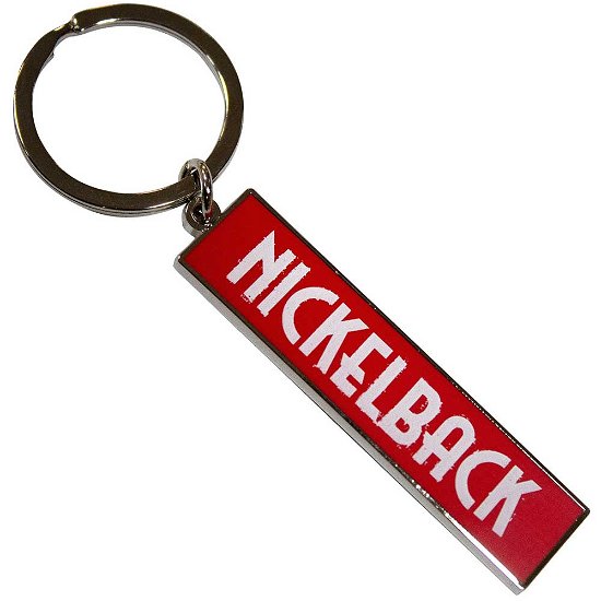 Nickelback  Keychain: White Logo Red - Nickelback - Gadżety -  - 5056737234978 - 