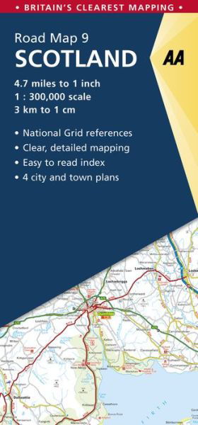 Cover for Aa · AA Road Map Britain: AA Road Map Britain 9: Scotland (Gebundenes Buch) (2017)