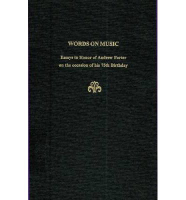 Cover for David Rosen · Words on Music - Essays in honor of Andrew Porter (Hardcover Book) (2002)