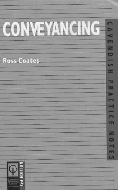 Cover for Coates · Practice Notes on Conveyancing 3/e (Paperback Bog) (1996)
