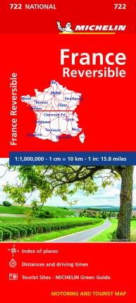 France - reversible - Michelin National Map 722 - Michelin - Böcker - Michelin Editions des Voyages - 9782067254978 - 14 april 2022