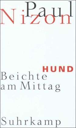 Cover for Paul Nizon · Hund,beichte Am Mittag (Book)