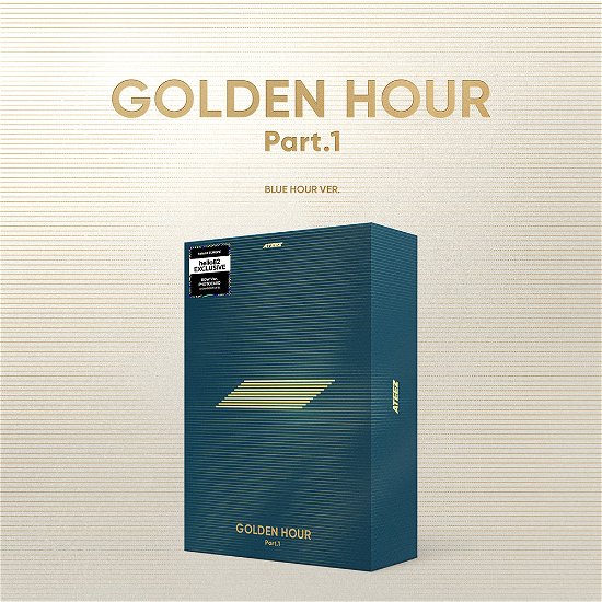 Cover for ATEEZ · Golden Hour Pt.1 (CD/Merch) [Europe Hello82 Exclusive edition] [Blue Hour Version] (2024)
