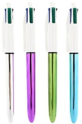Bic - Bic 4 Colours Shine Retractable Ballpoint Pen (pk 12) - Bic - Spil - Bic - 3086123343979 - 