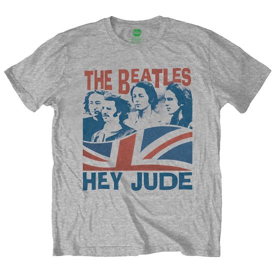Cover for The Beatles · The Beatles Unisex T-Shirt: Windswept / Hey Jude (T-shirt) [size S] [Grey - Unisex edition] (2020)