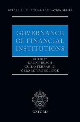 Cover for Governance of Financial Institutions - Oxford EU Financial Regulation (Hardcover bog) (2019)