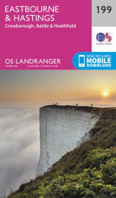 Cover for Ordnance Survey · Eastbourne &amp; Hastings, Battle &amp; Heathfield - OS Landranger Map (Map) [February 2016 edition] (2016)