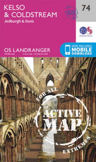 Cover for Ordnance Survey · Kelso &amp; Coldstream, Jedburgh &amp; Duns - OS Landranger Active Map (Landkart) [February 2016 edition] (2016)