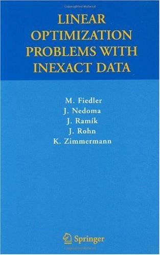Cover for Miroslav Fiedler · Linear Optimization Problems with Inexact Data (Gebundenes Buch) [2006 edition] (2006)