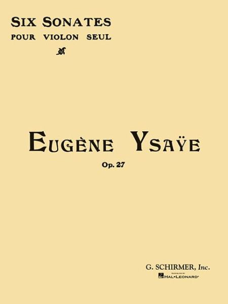 Cover for Eugene Ysaye · 6 Sonatas Violin Solo (Book) (1986)