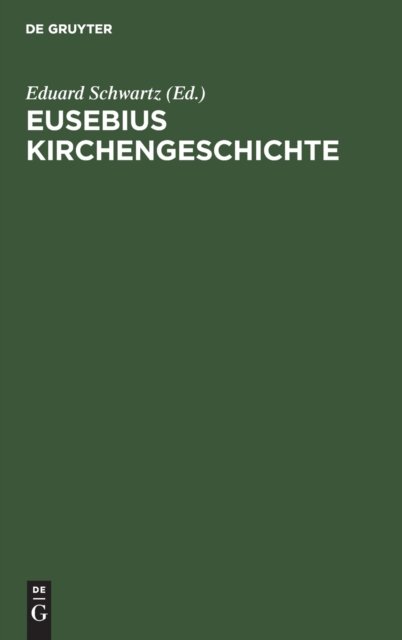 Cover for No Contributor · Eusebius Kirchengeschichte (Hardcover Book) (2015)