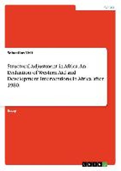 Cover for Veit · Structural Adjustment in Africa. A (Book) (2007)