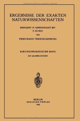 Cover for F Hund · Ergebnisse Der Exakten Naturwissenschaften: Einundzwanzigster Band - Springer Tracts in Modern Physics (Pocketbok) [1945 edition] (1945)