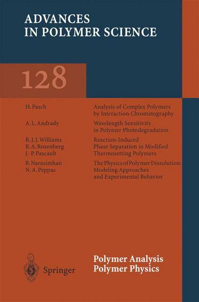 Cover for A L Andrady · Polymer Analysis Polymer Physics - Advances in Polymer Science (Pocketbok) [Softcover reprint of the original 1st ed. 1997 edition] (2013)