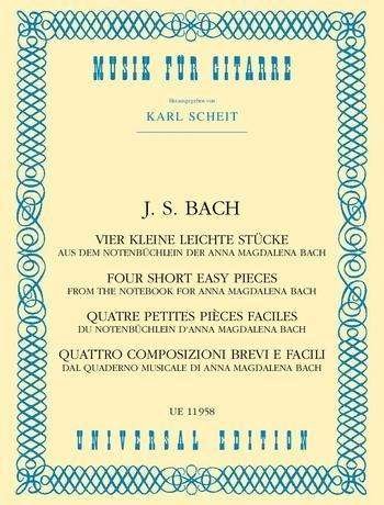 Cover for Bach · 4 kleine leichte Stücke, für Gitar (Book)