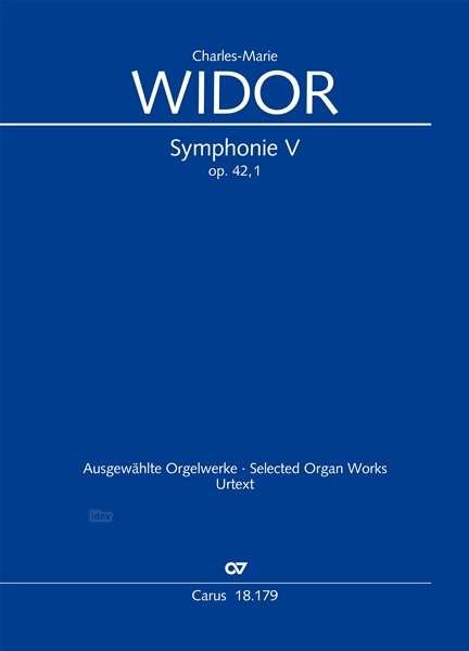 Cover for Widor · Symphonie No. V pour Orgue, Parti (Buch)