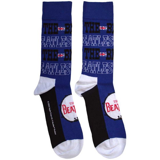 Cover for The Beatles · The Beatles Unisex Ankle Socks: Budokan Poster &amp; Drum Logo (Blue) (CLOTHES) (2024)