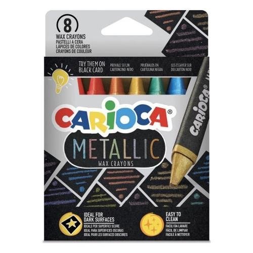 Carioca - Metallic Wax Crayons 8 Pcs (809437) - Carioca - Merchandise -  - 8003511333980 - 