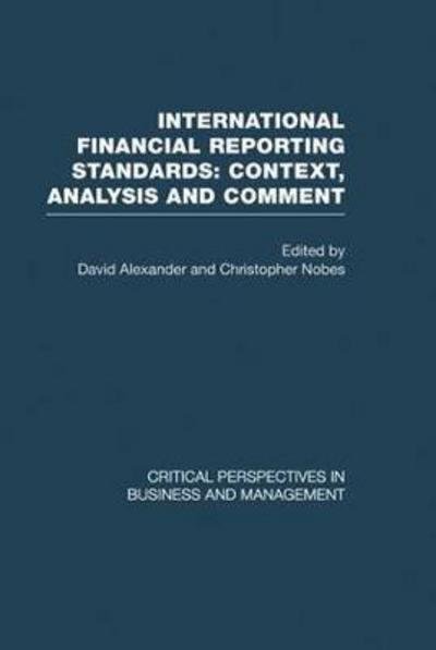 Cover for David Alexander · International Financial Reporting Standards Vol 1 (Critical Perspectives on Business and Management) (Hardcover bog) (2008)