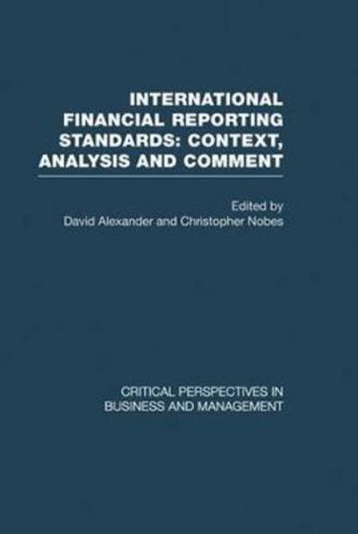 Cover for David Alexander · International Financial Reporting Standards Vol 1 (Critical Perspectives on Business and Management) (Hardcover Book) (2008)