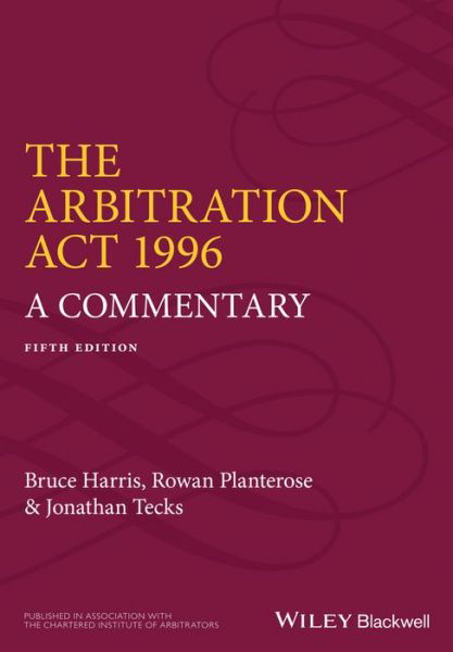 Cover for Bruce Harris · The Arbitration Act 1996: A Commentary (Paperback Bog) (2014)